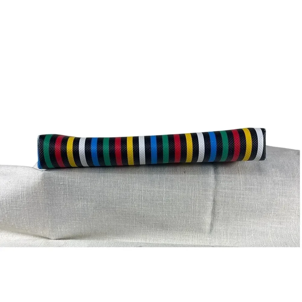 Vintage 1993 Revlon Striped Makeup Bag Cosmetic Pouch Zipper